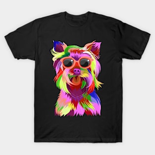 Yorkshire Terrier Funny Yorkie Pop Art Popart Dog T-Shirt